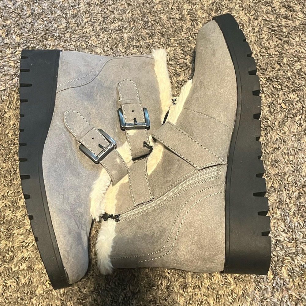 Anne Klein Shearling Style lflex Ankle Boots